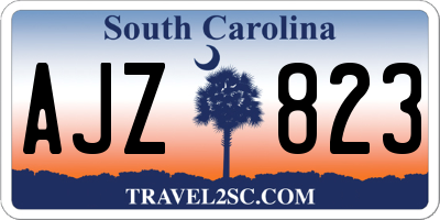 SC license plate AJZ823
