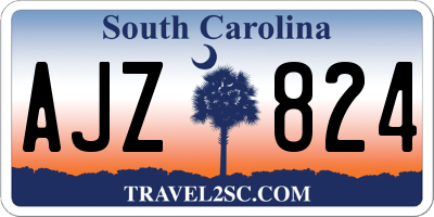 SC license plate AJZ824