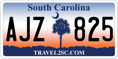 SC license plate AJZ825