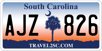 SC license plate AJZ826