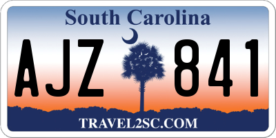 SC license plate AJZ841