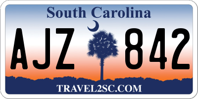SC license plate AJZ842