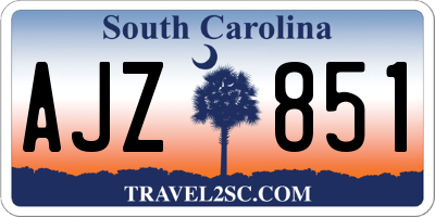 SC license plate AJZ851