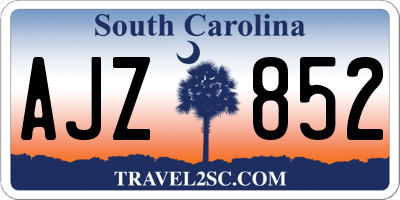 SC license plate AJZ852