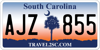 SC license plate AJZ855