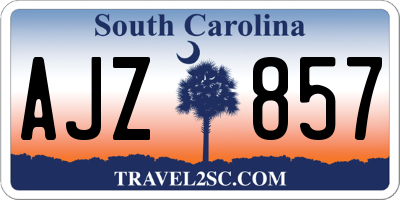 SC license plate AJZ857
