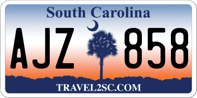 SC license plate AJZ858