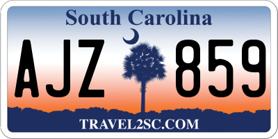 SC license plate AJZ859