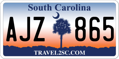 SC license plate AJZ865