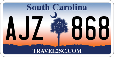 SC license plate AJZ868