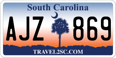 SC license plate AJZ869