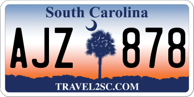 SC license plate AJZ878
