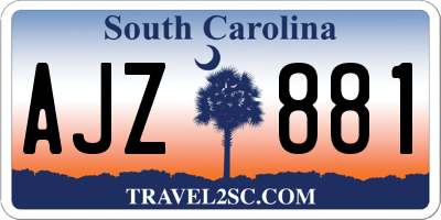 SC license plate AJZ881