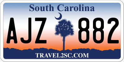 SC license plate AJZ882