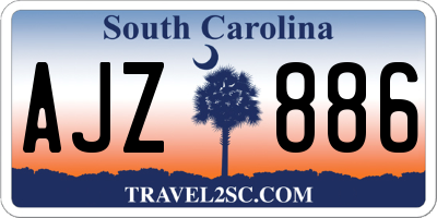 SC license plate AJZ886