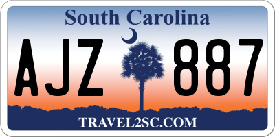 SC license plate AJZ887