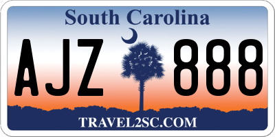 SC license plate AJZ888