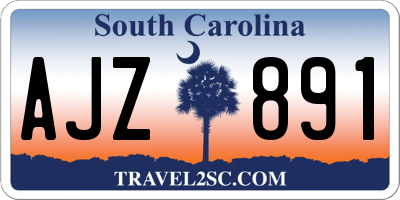 SC license plate AJZ891