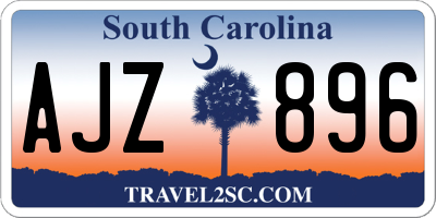 SC license plate AJZ896