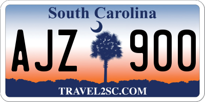 SC license plate AJZ900
