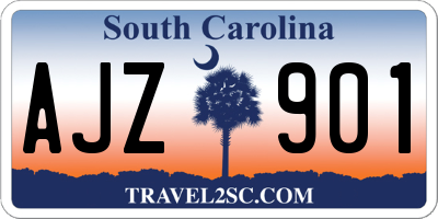SC license plate AJZ901