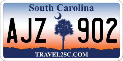 SC license plate AJZ902