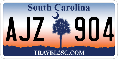 SC license plate AJZ904
