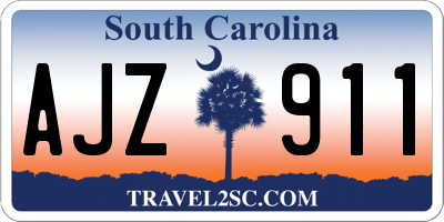 SC license plate AJZ911