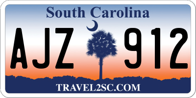 SC license plate AJZ912