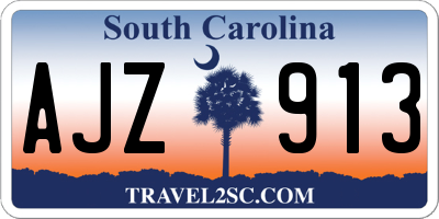 SC license plate AJZ913