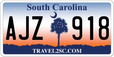 SC license plate AJZ918