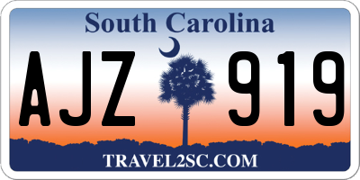 SC license plate AJZ919
