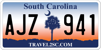 SC license plate AJZ941