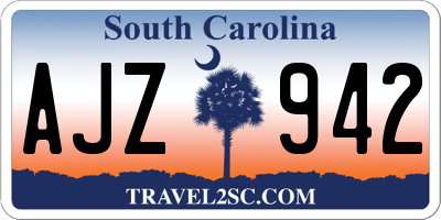 SC license plate AJZ942