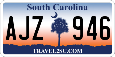 SC license plate AJZ946