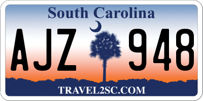 SC license plate AJZ948
