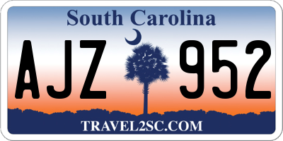 SC license plate AJZ952