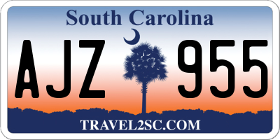 SC license plate AJZ955