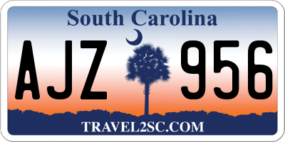 SC license plate AJZ956