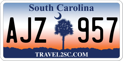SC license plate AJZ957