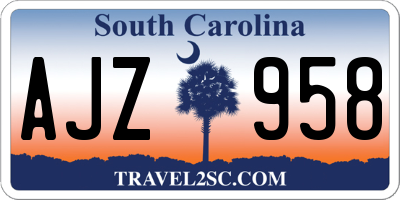 SC license plate AJZ958