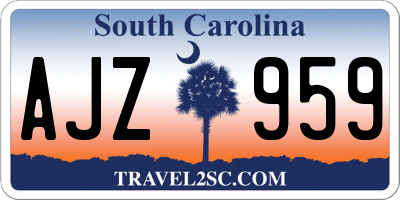 SC license plate AJZ959