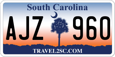 SC license plate AJZ960