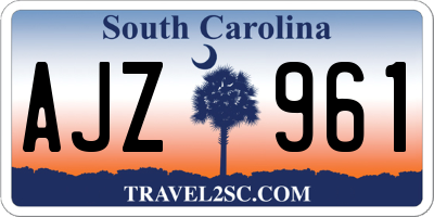 SC license plate AJZ961