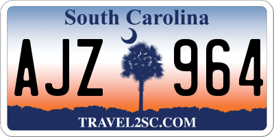 SC license plate AJZ964