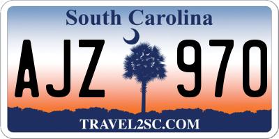 SC license plate AJZ970