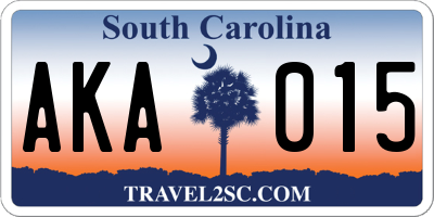 SC license plate AKA015