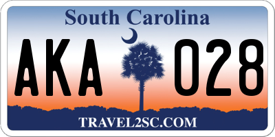 SC license plate AKA028
