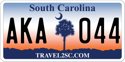 SC license plate AKA044