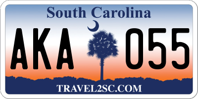 SC license plate AKA055